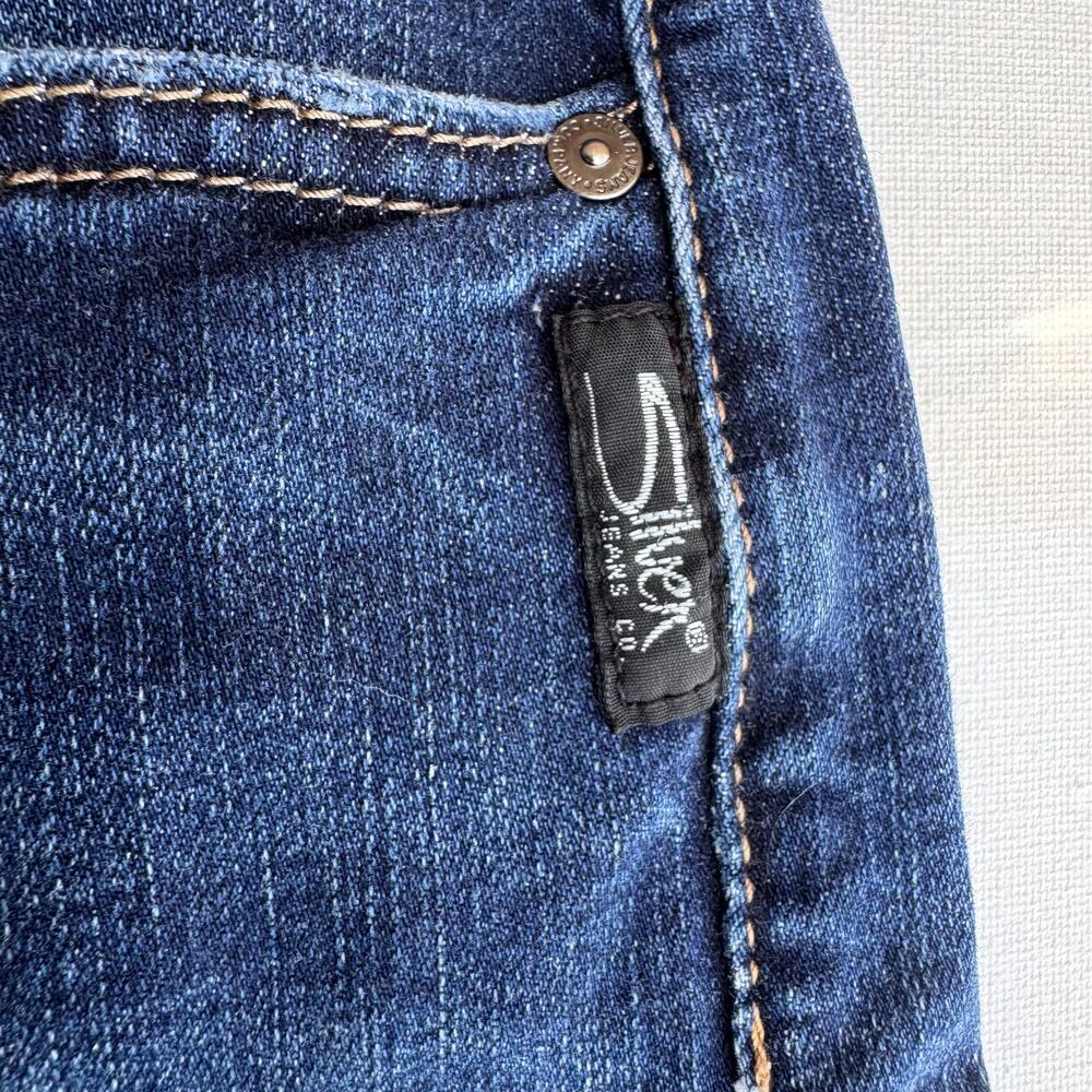 Silver Jeans Co Boyfriend Dark Wash Jean Shorts 32 - Picture 6 of 6